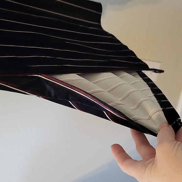 Leith Dress Velvet Striped Slits Both Sides V Neck Strappy Midi Dress Size XS - Picture 9 of 16